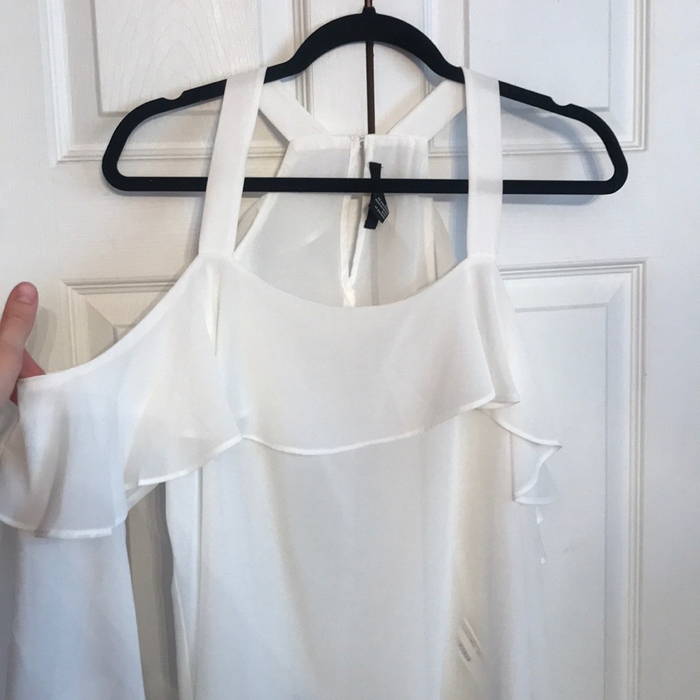 Off the shoulder flutter top